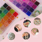 1500 Pieces 5 * 8mm Abacus Glass Beads for Jewelry Making,48 Colors Special Glass Beads Friendship Beads for Bracelet Necklaces Making and DIY Crafts,Great Gifts for 6-Year-Old Girls