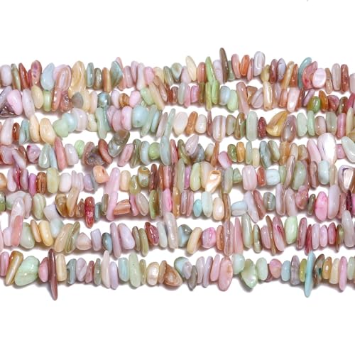 Chip Shell, 260pcs 5-8mm Irregular Shell Beads with Holes, Pastel Shell & Opal Like Chip Beads for Jewelry Making - color: Pastel