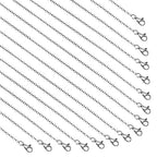 UMAOKANG 30 Pack Silver Chains for Jewelry Making, Stainless Steel Cable Chains Bulk Unisex Necklace Jewelry Chain (18 Inches) - color: Silver Cable, size: 18 Inch