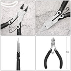 BOENFU 5 inch Flush Cutters Precision Wire Cutters Wire Snips Small Wire Nippers, Ideal for Crafts, Model, Electronics, Zip Ties, Jewelry Making - color: 5 Inches
