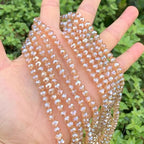 1000pcs Czech Faceted Rondelle Crystal Glass Loose Beads 6mm Spacer Bulk Golden Shadow for DIY Craft Jewelry Making CCR628 - color: Golden Shadow, size: 6mm - 1000pcs