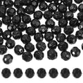 MECCANIXITY 400pcs Czech Faceted Bicone Beads 8mm Glass Spacer Bead Bulk for Jewelry Making & DIY Craft, Black - color: Black