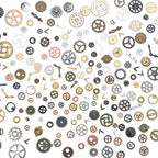 BigOtters 200 Gram Antique Steampunk Gear,Mix Steampunk Wheel Alloy Gear Pendants Charms for Crafting Jewelry Making