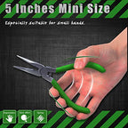 SPEEDWOX 5 Inches Long Nose Pliers with Cutter Mini Jewelry Pliers Small Wire Cutters Professional Jewelry Making Tool Beading Hobby Craft DIY Supplies - style: 5 Inch Long Nose Pliers