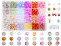 PAMIR TONG 1000PCS 8mm Glass Kit Set Round Beads Bulk,Imitative Jade Beads Kit, Bracelet Space Loose Beads for Jewelry Making Earring, Necklaces, DIY Crafts & Gifts #354 - size: 8mm Double Color #354