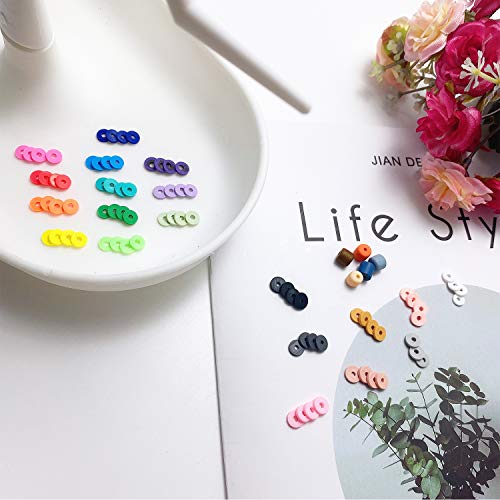 COIRIS 3400 Pcs Vinyl Heishi Beads Environmental Handmade Polymer Clay Spacer 6mm Disk Flat Beads for Surfer Chocker Necklace Bracelet Earrings Jewelry Making(RT-5 MIXC-6) - color: RT-5 MIXC-6