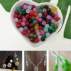 1500PCS 6mm Glass Round Beads Bulk， Imitative Jade Beads, Bracelet Loose Beads for Jewelry Making Earring, Necklaces, and DIY Crafts (6mm) - size: 6mm Mixed