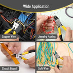 Mr. Pen- 5" Wire Cutters Bulk, 5 Pack, Precision Cutting Pliers, Ultra Sharp Wire Snips Wire Clippers, Diagonal Cutting Pliers for Jewelry Making Crafting, Wire Cutters Set - color: Yellow, Spring-loaded, size: 5 inch, 5 Pack