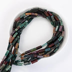 Natural Indian Agate Rectangle Tube Beads 4x13mm 38cm/str Loose Semi Gemstone Stone Beads for Making Bracelets Necklace Earrings - color: Indian Agate, size: 4x13mm Rectangle