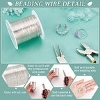 BENECREAT 24 Gauge 87 Yards Tarnish Resistant Silver Wire Jewelry Beading Wire for Beading Wrapping and Other Jewelry Craft Making - color: Silver, size: 24 Gauge