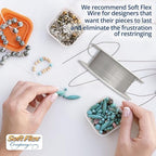 Soft Flex 49 Strand Beading Wire - Medium 0.19 Diameter - 30 Feet Nylon Design Wire - style: Satin Silver