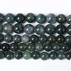 90PCS 4mm Natural Green Moss Agate Beads Gemstone Round Loose Spacer Beads for Jewelry Making DIY Bracelet Necklace Earrings 15" Inch(Moss Agate Beads, 4mm) - color: Moss Agate Beads, size: 4mm