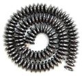 AD Beads Hematite Gemstone Smooth or Faceted Rondelle Spacer Beads 16" 3mm 4mm 6mm 8mm 10mm (2x4mm, Metallic Gunmetal) - color: Metallic Gunmetal (71 Smooth), size: 2x4mm