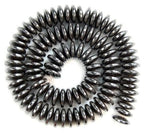 AD Beads Hematite Gemstone Smooth or Faceted Rondelle Spacer Beads 16" 3mm 4mm 6mm 8mm 10mm (2x4mm, Metallic Gunmetal) - color: Metallic Gunmetal (71 Smooth), size: 2x4mm