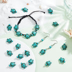 NBEADS 4 Strands About 112 Pcs Turquoise Beads, Turtle Charms Synthetic Beads Howlite Gemstone Sea Animal for Jewelry Making DIY Bracelet Necklace,G-NB0004-37-US6 - color: Turquoise Turtle 112 Pcs