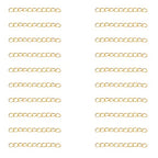 60 Pcs Necklace Extension Chain Metal Silver Gold Twist Removable Tail Extender Chains for Jewelry Making Bracelet Anklet Keychain DIY Kit (Gold, 5 cm) - color: Gold, size: 5 cm
