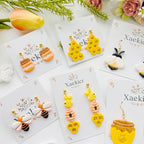 Bee Theme Polymer Clay Cutters Set – Molds, Clay Cutters for Polymer Clay, Clay Earring Tools - color: J color