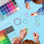 ARTDOT 10982 PCS Clay Beads for Friendship Bracelets Making Kit, 48 Rainbow Colors Jewelry Making Supplies Heishi Beads with Elastic String and Organizer Gifts - color: 10982 PCS