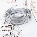 INSPIRELLE 15 Gauge 164 Feet Silver Aluminum Craft Wire Bendable Metal Wire for Jewelry Craft Making - color: Silver, size: 15 Gauge (1.5mm)