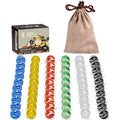 Yellow Mountain Imports 60 Pieces Translucent Chinese Checkers Glass Marbles with Petal Design - 14 Millimeters - size: 14mm(Crystal)