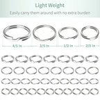 Pawfly 100 Pack 3/5 Inch Mini Split Jump Ring with Double Loops Small Metal Rings Connectors for Jewelry Necklaces Bracelets Earrings Crafts Ornaments and DIY Arts - size: 3/5 Inch,100 PCS