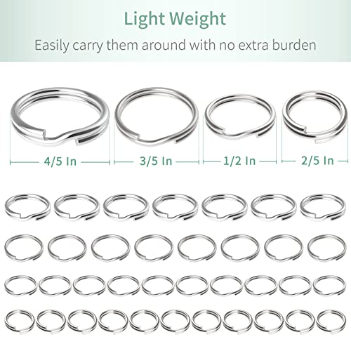 Pawfly 100 Pack 3/5 Inch Mini Split Jump Ring with Double Loops Small Metal Rings Connectors for Jewelry Necklaces Bracelets Earrings Crafts Ornaments and DIY Arts - size: 3/5 Inch,100 PCS