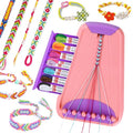 Rdfmy Friendship Bracelet Making Kit for Girls, Arts and Crafts Bracelets String Maker Kit for Kids Ages 8-12 Christmas Birthday Gifts Pink with Purple - color: Pink