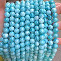 45pcs 8mm Natural Stone Beads Larimar Blue Stone Round Loose Beads for Jewelry Making DIY Bracelets Necklace - color: Larimar, size: 8mm