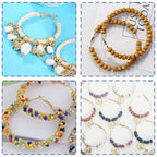60Pcs Round Hoop Earring Findings Stainless Steel Earrings Beading Making Open Beading Hoop for Jewelry Making DIY Crafts Art Creation (40mm) - color: 40mm