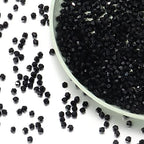 1000pcs Crystal Glass Beads 4mm Bulk Faceted Bicone Spacer Beads for DIY Jewelry Making - color: black, size: 4mm