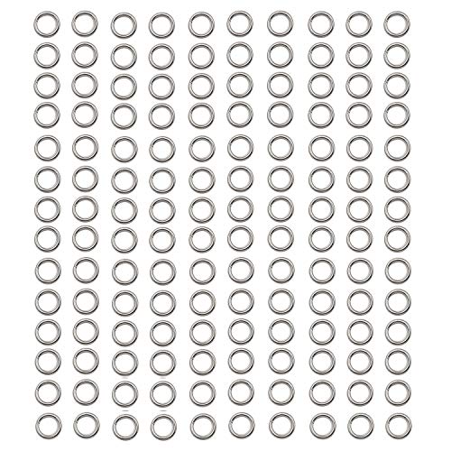 1000Pcs Small 0.6x4mm Stainless Steel Split Rings Jump Rings Connector Rings for Jewelry Making Bracelet Necklaces Earrings Keychain DIY Craft (12599-4mm) - size: 4mm