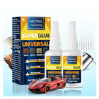 Meuvcol Super Glue All Purpose 100g - Instant & Waterproof Superglue for Plastic, Ceramic, Wood, Shoe, Glass, Leather, Rubber, Shoe Ca Glue - Strong & Clear Liquid Cyanoacrylate Adhesive, 6 Nozzles - size: 100g, style: Super Glue