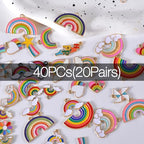 Bulk Gold Enamel Charms for Jewelry Making, Colorful Metal Charms Pendant for Bracelet Necklace and Crafting - color: Rainbow