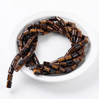 Natural Yellow Tiger Eye Cylinder Tube Beads 10x14mm 38cm/str Loose Semi Gemstone Stone Beads for Making Bracelets Necklace - color: Yellow Tiger Eye