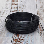 INSPIRELLE 18 Gauge 377 Feet Black Aluminum Craft Wire Bendable Metal Wire for Jewelry Craft Making - color: Black, size: 18 Guage (1.0mm)