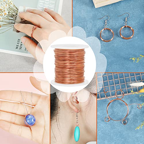 Tenn Well 20 Gauge Jewelry Wire, 328 Feet 0.8mm Bendable Aluminum Craft Wire for Jewelry Making, Beading, Sculpting and Bonsai Training (Copper) - color: Copper, size: 20 Gauge