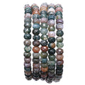 BEADIA Faceted Natural India Agate Stone Rondelle 4x6mm Loose Semi Gemstone Beads for Jewelry Making 38cm - color: India Agate Faceted Rondelle, size: 4x6mm