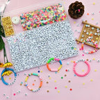 Looconi Beading Kits Letter Beads A-Z Gold Spacer Smiley Heart and Colorful Clay Beads for Jewelry Making - color: LetterClayMixed