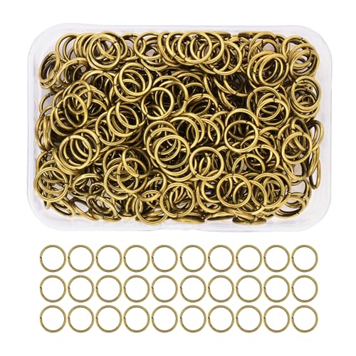 Small Metal Jump Rings for Jewelry Making by Mandala Crafts - color: Antique Brass, size: 10mm