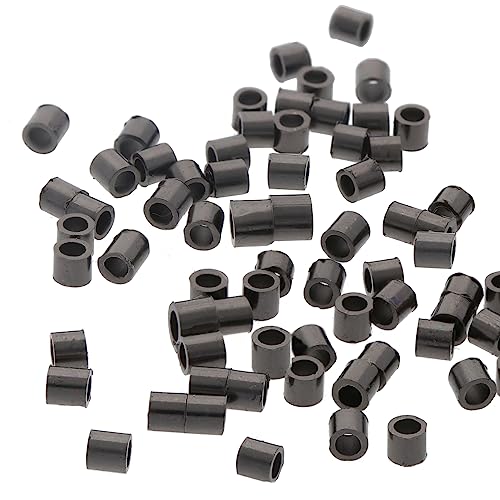 The Beadsmith Tube Crimp Beads, 2 x 2mm, 100 Pieces, Black Oxide Color, Uniform Cylindrical Shape, No Sharp Edges, Designed to Secure The Ends of Jewelry Stringing Wires and Cables
