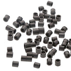 The Beadsmith Tube Crimp Beads, 2 x 2mm, 100 Pieces, Black Oxide Color, Uniform Cylindrical Shape, No Sharp Edges, Designed to Secure The Ends of Jewelry Stringing Wires and Cables
