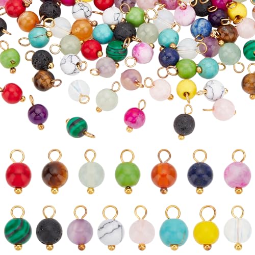 PH PandaHall Natural Gemstone Pendants & Charms - Crystal Stone Charms for DIY Crafts