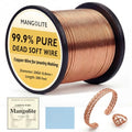 20 Gauge/0.8mm Copper Wire for Gardening & Jewelry – 300 Feet 1 Pound Spool with Polishing Cloth & COA – 99.9% Pure Dead Soft Bare & Skin Safe Uncoated Craft Wire for Beading & Fine Craft - size: 20 Gauge, style: 1 Pound