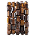 Natural Yellow Tiger Eye Cylinder Tube Beads 10x14mm 38cm/str Loose Semi Gemstone Stone Beads for Making Bracelets Necklace - color: Yellow Tiger Eye