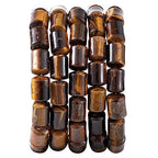 Natural Yellow Tiger Eye Cylinder Tube Beads 10x14mm 38cm/str Loose Semi Gemstone Stone Beads for Making Bracelets Necklace - color: Yellow Tiger Eye