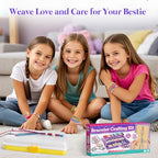 TingingYuli Friendship Bracelet Making Kit for Girls 8-12, DIY String Bracelet Maker with 3-Layer Storage Box, Arts and Crafts for Kids Ages 6-12, Easter Christmas Birthday Gift Set - color: White/Yellow
