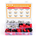 Newdeli 240pcs Heavy Duty Wire Cable Lug Kit, Including 120pcs Tinned Copper Battery Cable Ends Eyelets Tubular SC Ring Terminals + 120pcs Battery Terminal Insulating Covers, Copper Wire Lugs - style: 240Pcs Lugs and Insulating Covers