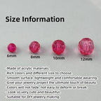 850pcs Acrylic Round Faceted Beads 6mm 8mm 10mm 12mm Faceted Round Spacer Beads for Bracelets Necklace Earring DIY Jewelry Making Craft(Watermelon Red) - color: Watermelon Red