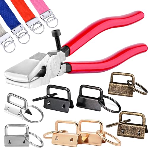 Key Fob Hardware Kit with Installation Pliers - color: 60 Pcs