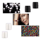 4 Rolls Clear Elastic Bracelet String, 0.8mm & 1mm, TuNan Crystal Stretchy Bead String Stretch Cord for Bracelets Beading Jewelry Making - Clear and Black (50/50/55/55 Yards)